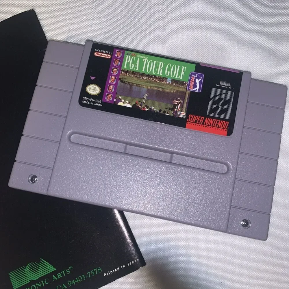 vintage video game PGA Tour Golf (Super Nintendo Entertainment System,1992)SNES